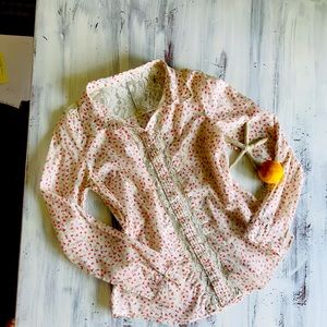 Lauren Conrad lightweight blouse with lace details